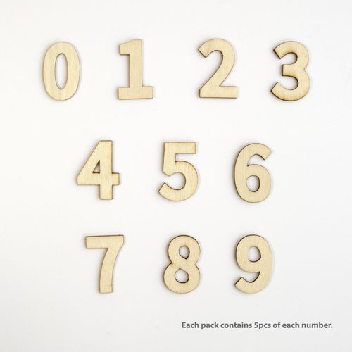 Boyle 50 Piece Plywood Number Set In Tray - Bunnings Australia