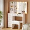 Artiss Dressing Table Stool Sliding White