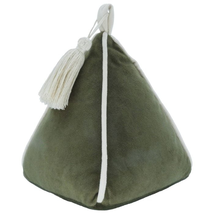 Astin Sinclair 14 x 14 x 18cm Green Velvet Door Stop