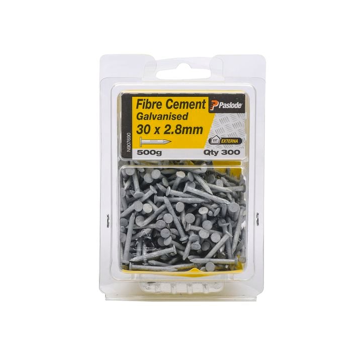 Paslode 30 x 2.8mm 500g Galvanised Fibre Cement Nails - 300 Pack