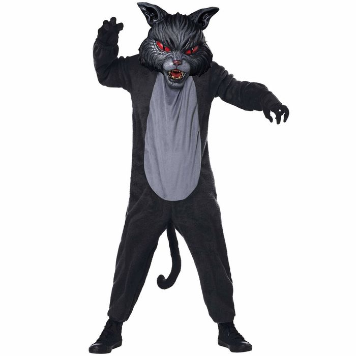 Cat Fight Evil Scary Horror Monster Wild Beast Halloween Child Boys Costume L