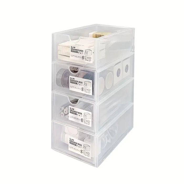 4 Pcs Set Stackable Desktop Oarganization Drawer