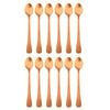 2x 6pc Coffee Culture Satin Copper Stainless Steel Parfait Stir Spoon Set 17.8cm