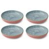 4PK Mikasa Leaf & Geometric Ceramic Bowl Round Dinnerware 21cm