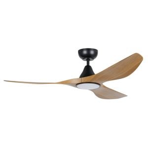 Eglo Surf 52" Dc Fan Led Tri-col Burmese Teak/black