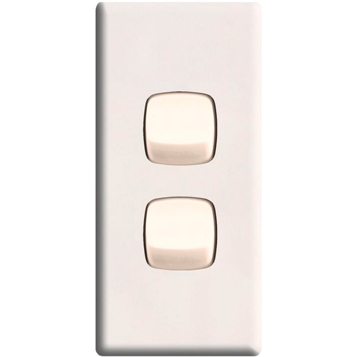 HPM LINEA 2 Gang Architrave Switch