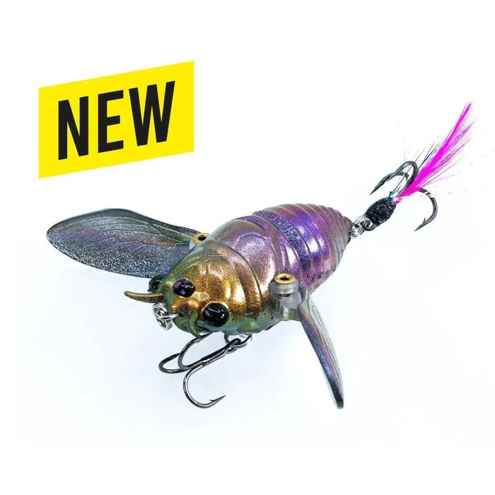 Chasebaits Ripple Cicada 43mm Soft Plastic Topwater Fishing Lure 10 Chrissy Beetle