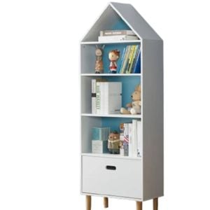 All 4 Kids White Ivy Tall Kids Bookcase Storage Unit