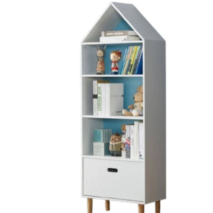 All 4 Kids White Ivy Tall Kids Bookcase Storage Unit