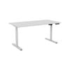 Olg Agile Motion Plus Round Leg White Frame White Top Height Adjustable Desk L1200mm X W600mm