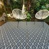 Outdoor Rug  - Diamond Black And White