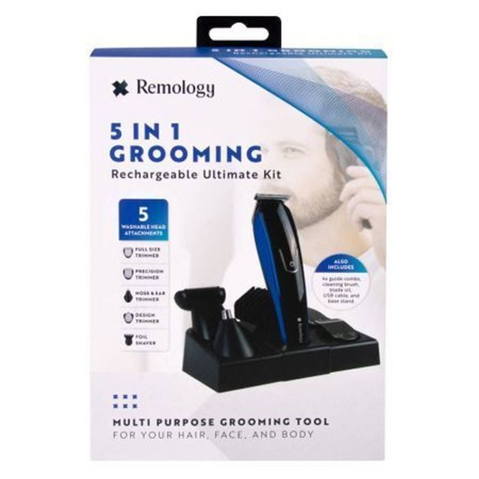 Remology 5in1 Rechargeable Electric Cordless Ultimate Grooming Trimming Kit