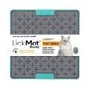 LickiMat Tuff Buddy Boredom Buster Cats Slow Feeder Mat Turquoise