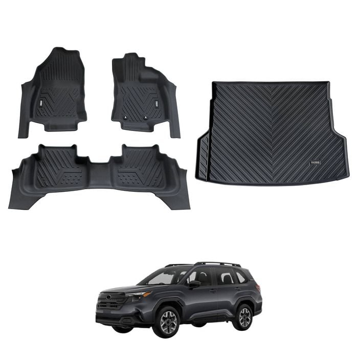 AUSGO Floor Mats & Boot Liner Set for Subaru Forester Prtrol 2025-Onwards Car Floor Liners Cargo Mat