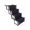 Wuf And Mio Foldable Dog Stairs Heavy Duty Non Slip Iron Frame Large Black