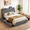 Artiss Double Bed Frame With Charging Station