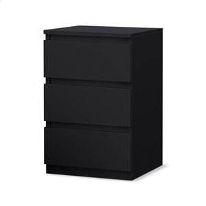 ALFORDSON Bedside Table Black 3 Drawers