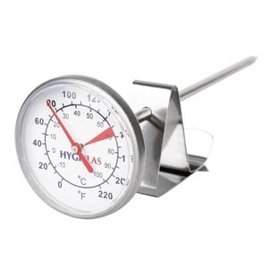 Stainless Steel Coffee Milk Thermometer Barista Frothing Dial 125mm Kitchen Accessory