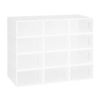 Costway Stackable Shoe Boxes Foldable Shoe Organizers w/Clear Plastic Panels 12-Pack-White
