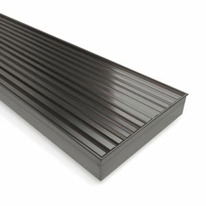 Forme 900 × 100mm Brushed Gun Metal Grey PVD Stainless Steel Mesh  Floor Waste