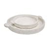 2pc Lvd Mediterranean White Cement Serving Tray Set Home Decor 35x30x4cm