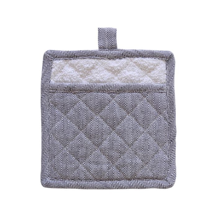 Herringbone Pot Holders - Black