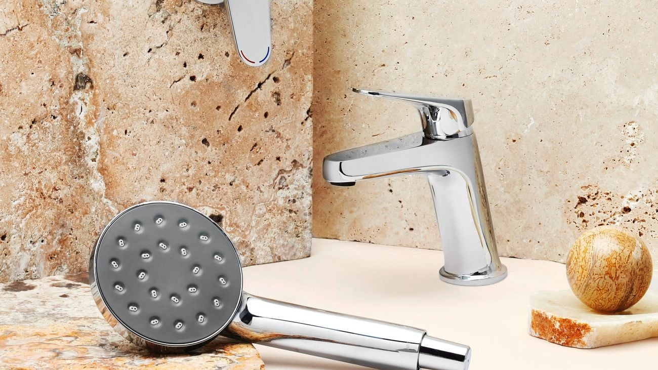 Photo of shower components layed outÂ