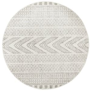 The Rug Connection Ama 359 Silver 150x150cm - Small Round Transitional Pet Friendly Indoor Rug
