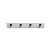 Adoored 4 Chrome Hooks On White Board Deco Hook Rack