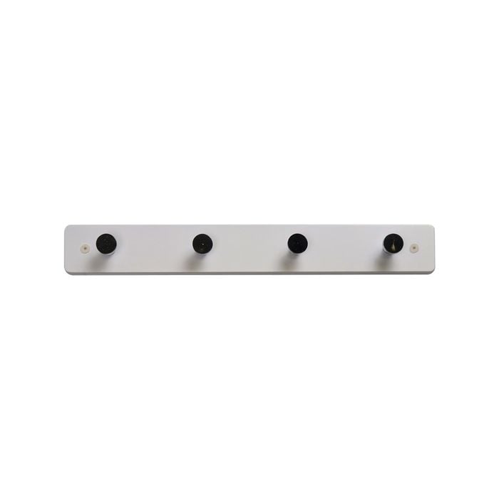 Adoored 4 Chrome Hooks On White Board Deco Hook Rack