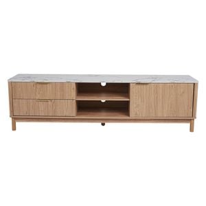 Particleboard with Marbled Tabletop TV Stand