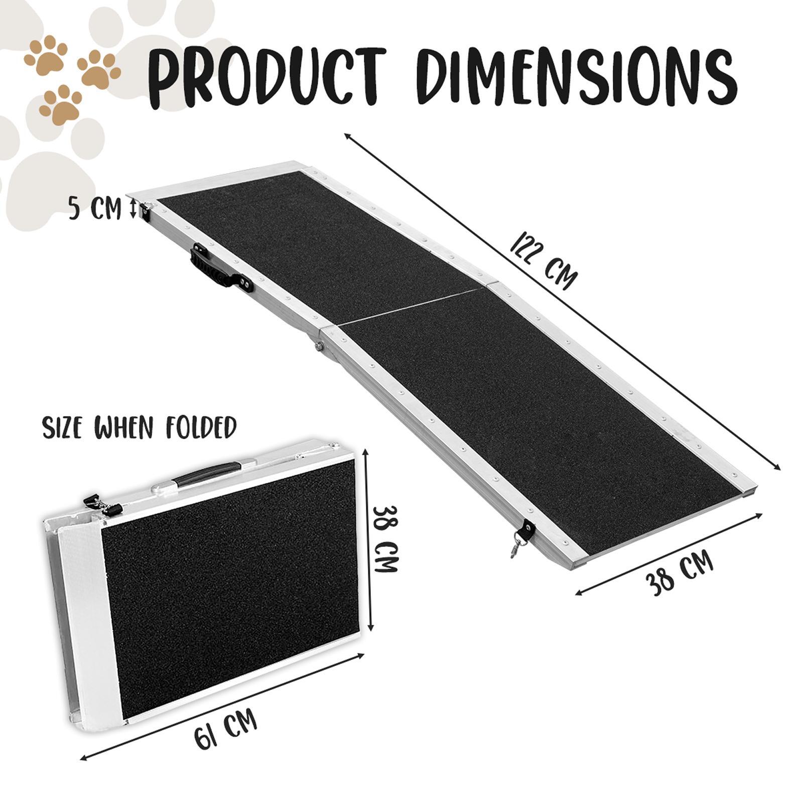 Wallaroo 122 x 38cm Foldable Aluminium Dog Ramp Bunnings Australia