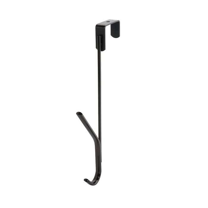 Adoored Double Hook Black Nickel Over-The-Door Deco Hook