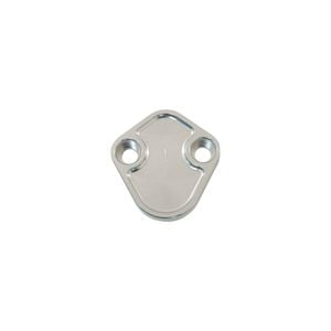 Cal Custom Fuel Pump Block Off Plate Clear Anodised Aluminium, Big Block Chev, Mopar, Windsor 289 302 351, Holden 186 202