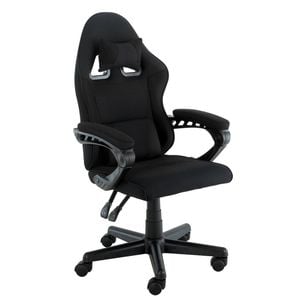 Sarantino Antre Kids Study Gaming Chair Black Computer Seat Adjustable Height Ergonomic Back Support Padded Armrest