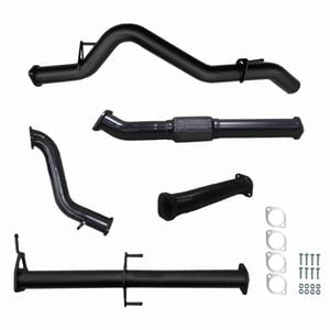Ignite Exhausts Turbo Back For Mitsubishi Mn Triton 2.5l 3" No Cat With Pipe Black Aluminised Steel