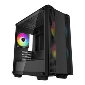 Deepcool Cc360 Argb Micro-atx Case With Pre-installed Argb Fans - Black [r-cc360-bkapm3-g-1]
