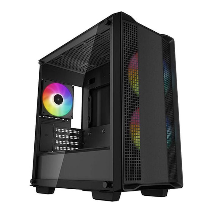 Deepcool Cc360 Argb Micro-atx Case With Pre-installed Argb Fans - Black [r-cc360-bkapm3-g-1]
