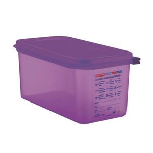 Araven Gastronorm Food Container Allergen Polypropylene Purple 1/3 Size 6l