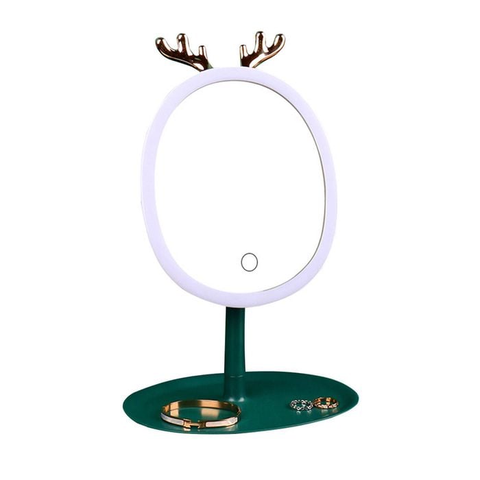 SOGA Green Antler LED Light Makeup Mirror Tabletop Vanity