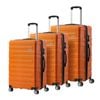 Mazam 3PCS Luggage Suitcase Set TSA Lock Orange