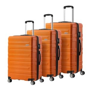 Mazam 3PCS Luggage Suitcase Set TSA Lock Orange