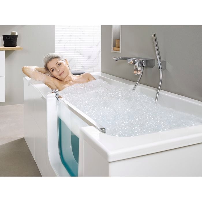 DuART by Dell'arte 1700 x 750mm Right Handed 2 In 1 Walk In Bath With ...