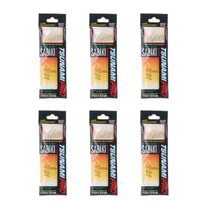 6x Tsunami 8 Red Hook Sabiki Rig - Iridescent Glo Head Flash and Beads Size 12