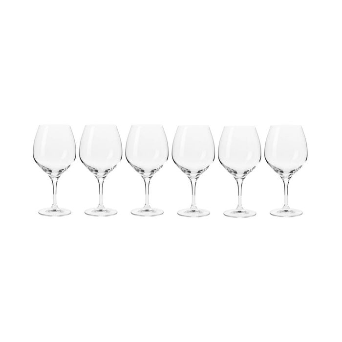 6pc Krosno Harmony 600ml Stemmed Pinot Wine Glass - Clear