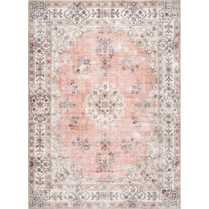 The Rug Connection Roy Coco Peach 220x150cm - Medium Washable Indoor Floor Rug