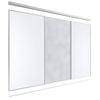 Lugna 2400 x 2701-3600mm 1 Mirror 2 Melamine Wardrobe Triple Sliding Doors
