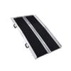 EQUIPMED 182cm Portable Folding Aluminium Access Ramp, 272kg Rated, Black Ultra-Grip, for Wheelchair, Mobility Scooter