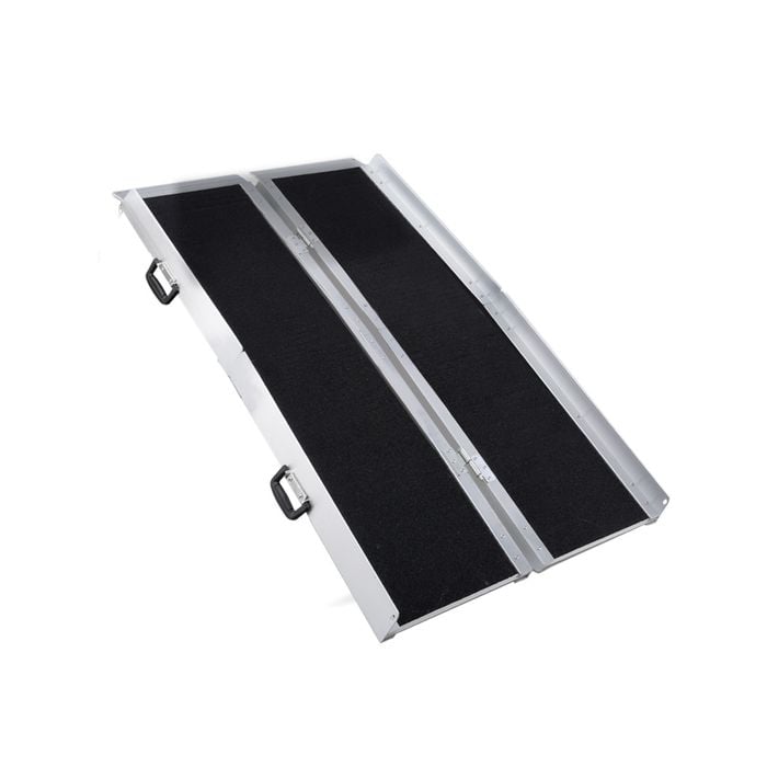 EQUIPMED 182cm Portable Folding Aluminium Access Ramp, 272kg Rated, Black Ultra-Grip, for Wheelchair, Mobility Scooter