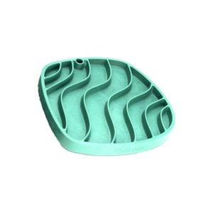 West Paw Waves Feast Pet Dog Lick Mat Slow Feeder Plate Kelp